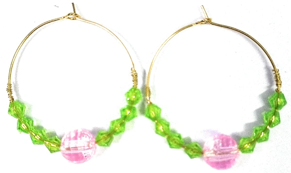 NIBRAS Yellow Tyre-Cut Crystal Seed Hoop Earrings - B09KC1GWXS, 3 gm, 4cm x 4cm x 1cm